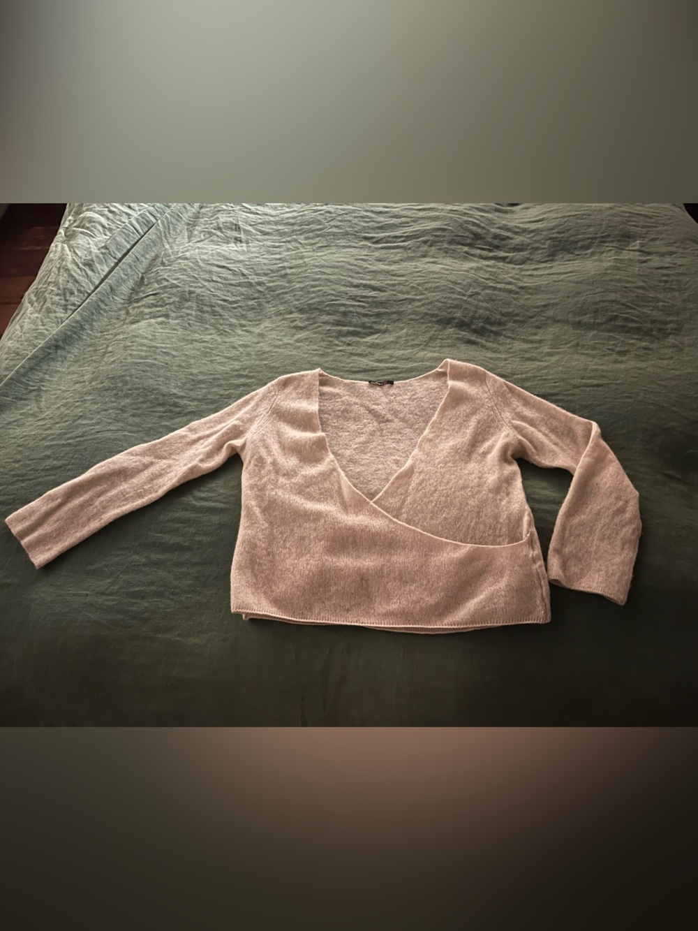 Dosa Beige Wrap-Front Women's Sweater